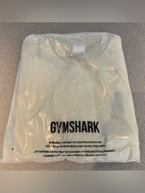 NEW Gymshark Power Washed Crew Oversized Fit - Size SMALL Men’s Ecru Brown Shirt